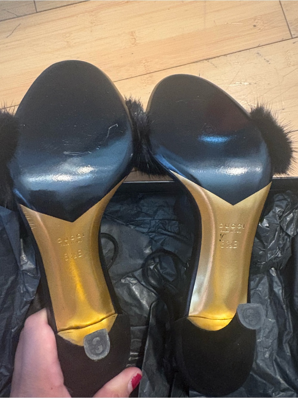 Gucci heels fur - Picture 7 of 7